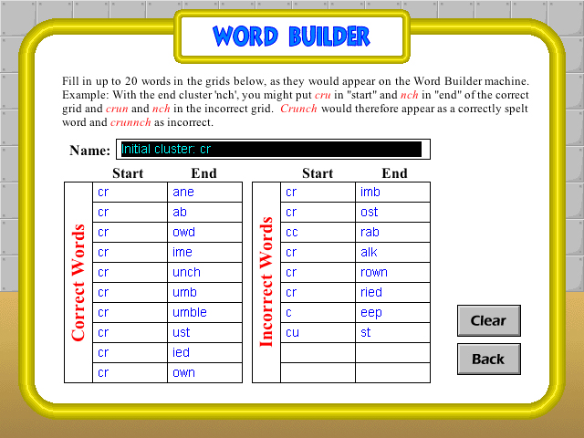 Phonic Word Builder